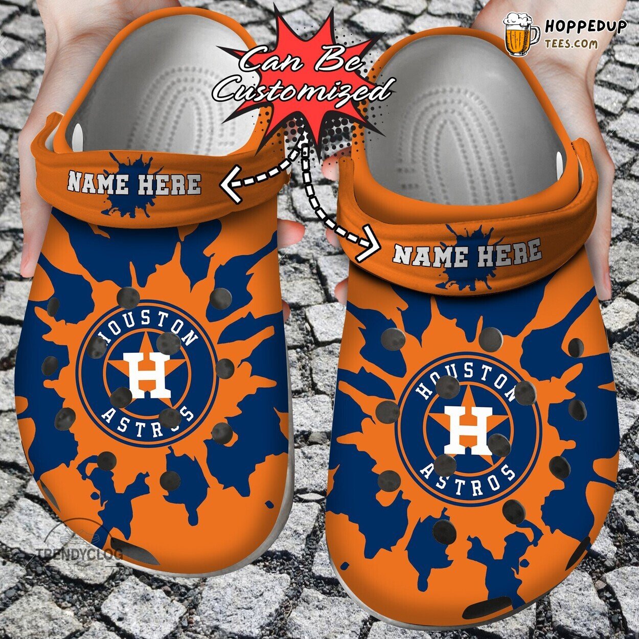 Baseball HAstros Color Splash Personalized Unique Design Clog Shoes
