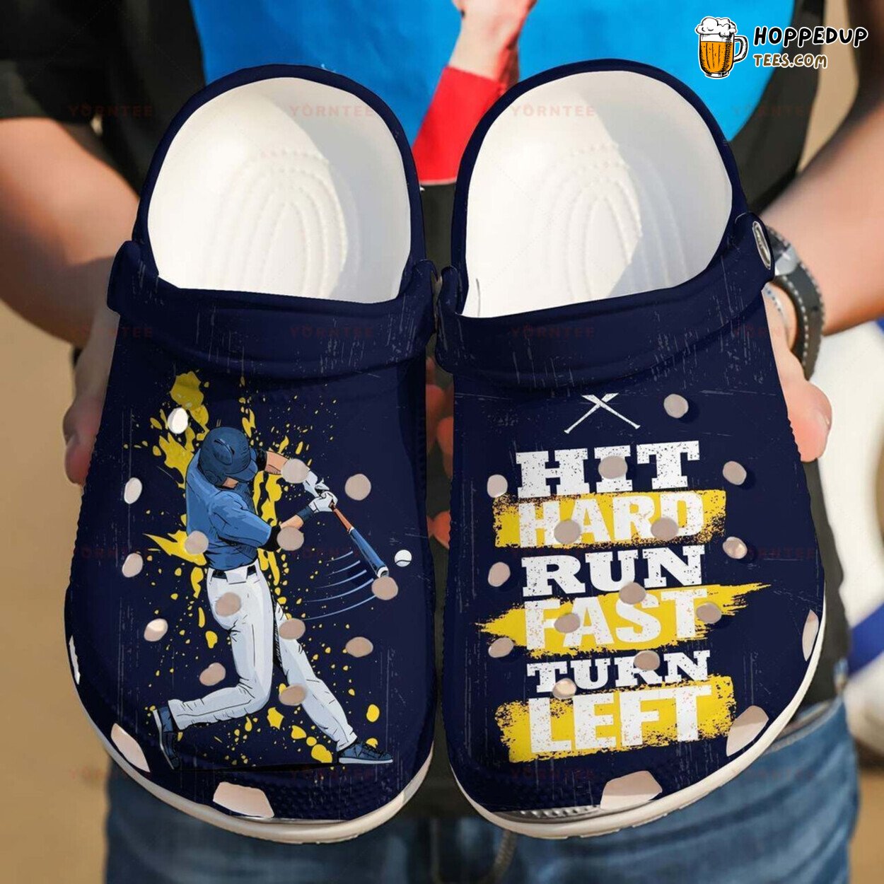 Baseball Hit Hard Run Fast Lover Gift Comfortable Rubber Clogs Shoes