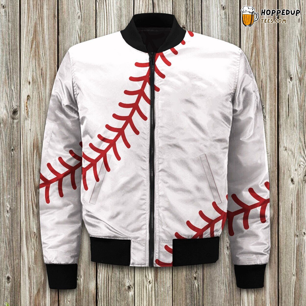 Baseball Inspired Winter Bomber Jacket Athletic Sporty Fashion Touch