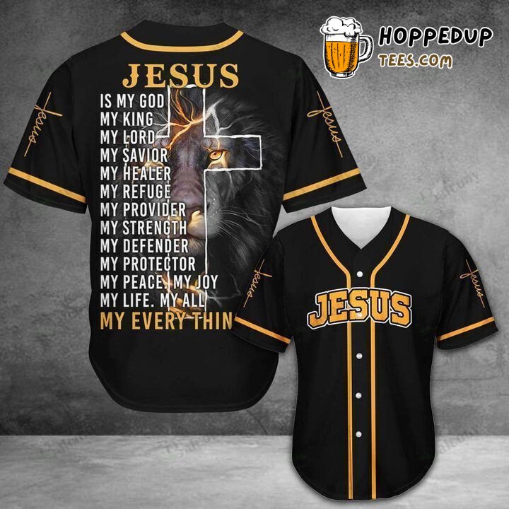 Baseball Jersey Devoted to Jesus My Divine Supreme Everything In Life