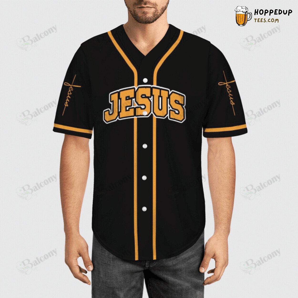 Baseball Jersey Devoted to Jesus My Divine Supreme Everything In Life