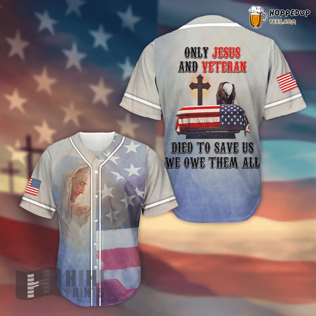 Baseball Jersey Theme of Jesus Veteran Unique Distinctive Design Look