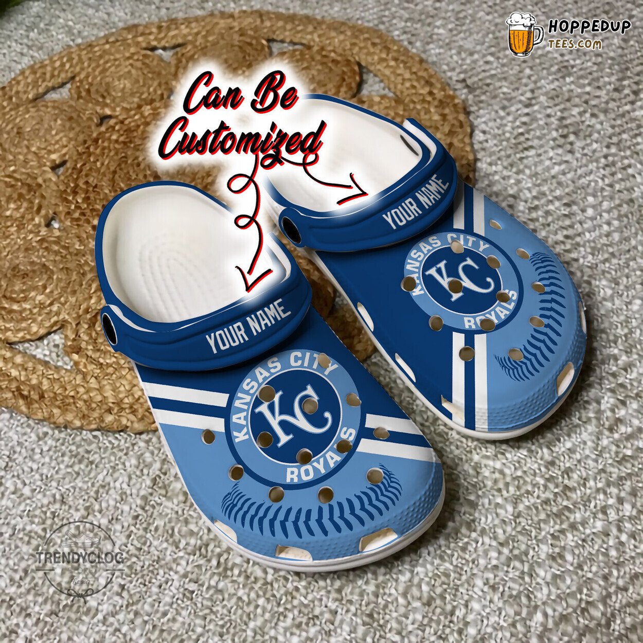 Baseball KC Royals Logo Team Personalized Comfortable Clog Shoes