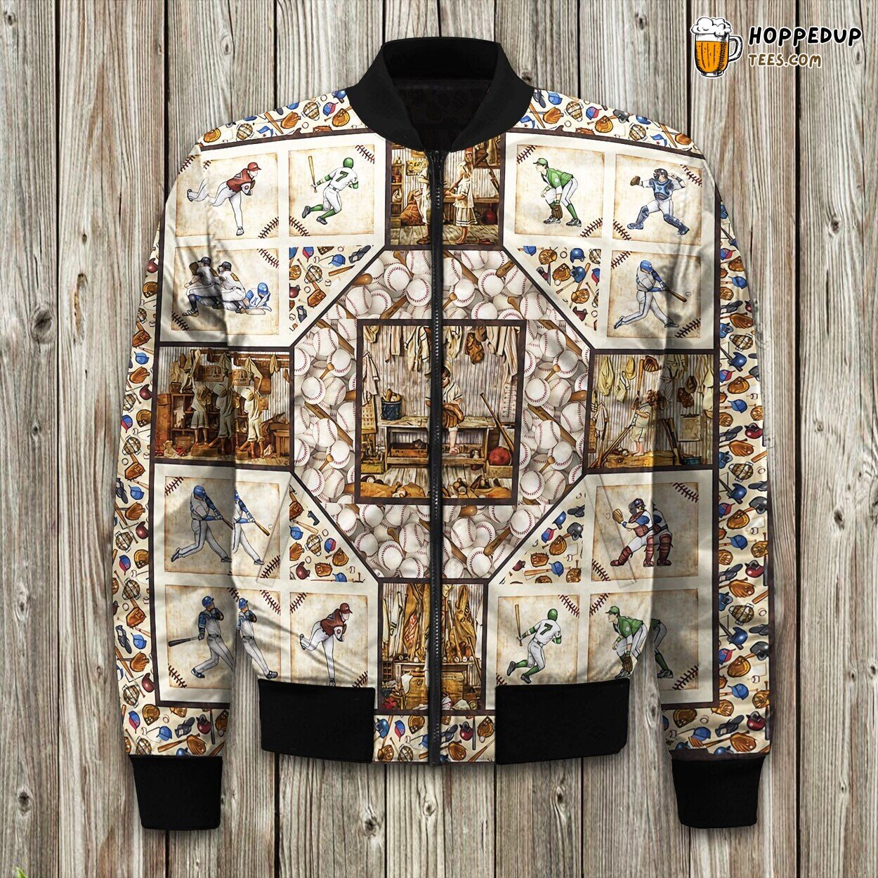 Baseball League Winter Bomber Jacket Tailored Unique Elegance Precision Look