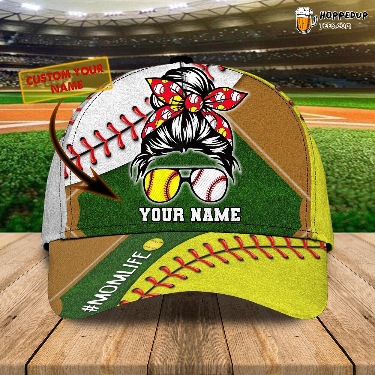 Baseball Legacy Personalized Classic Cap 3D Unique Custom Diamond Space