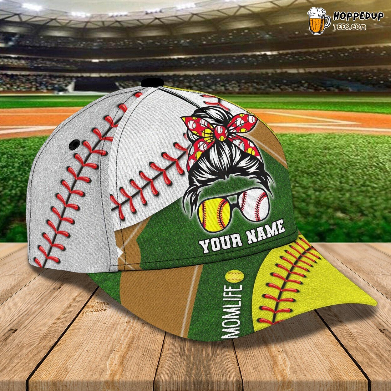 Baseball Legacy Personalized Classic Cap 3D Unique Custom Diamond Space