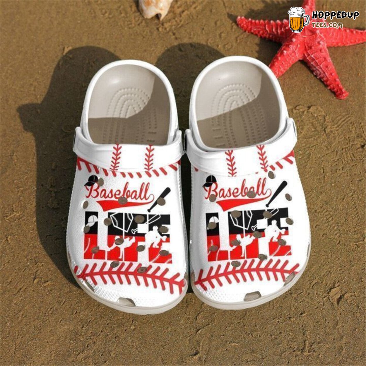 Baseball Life Themed Classic Comfortable Clogs Shoes Unique Sports Fans