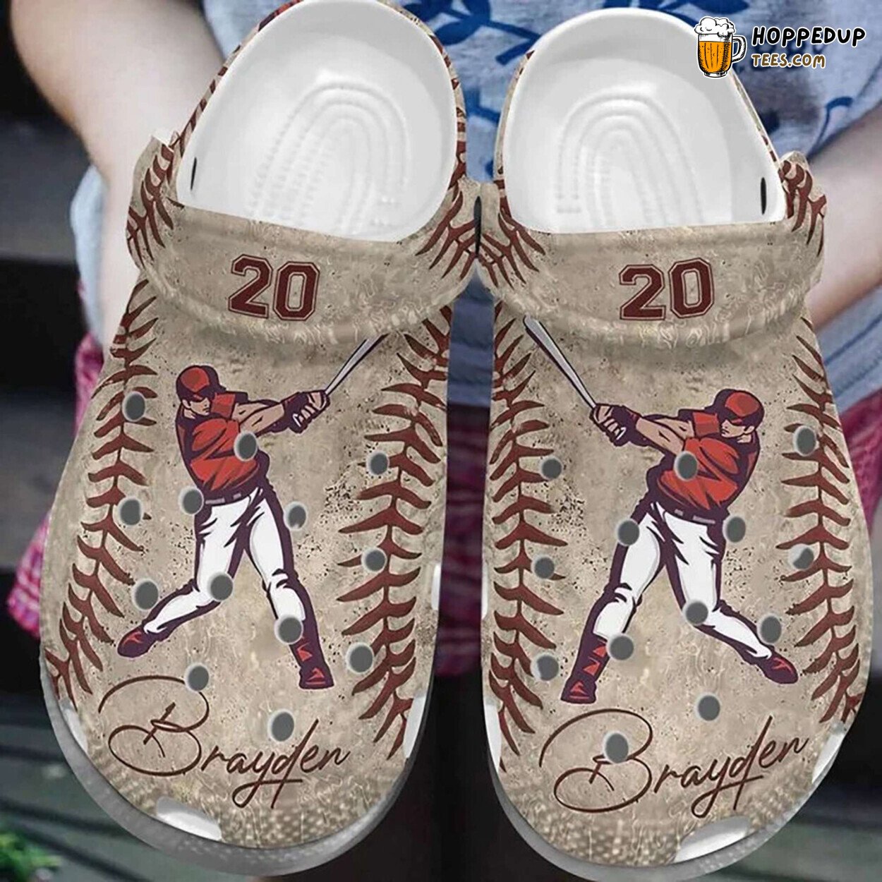 Baseball Lover’s Vintage Themed Rubber Clog Shoes Comfy Footwear for Fans