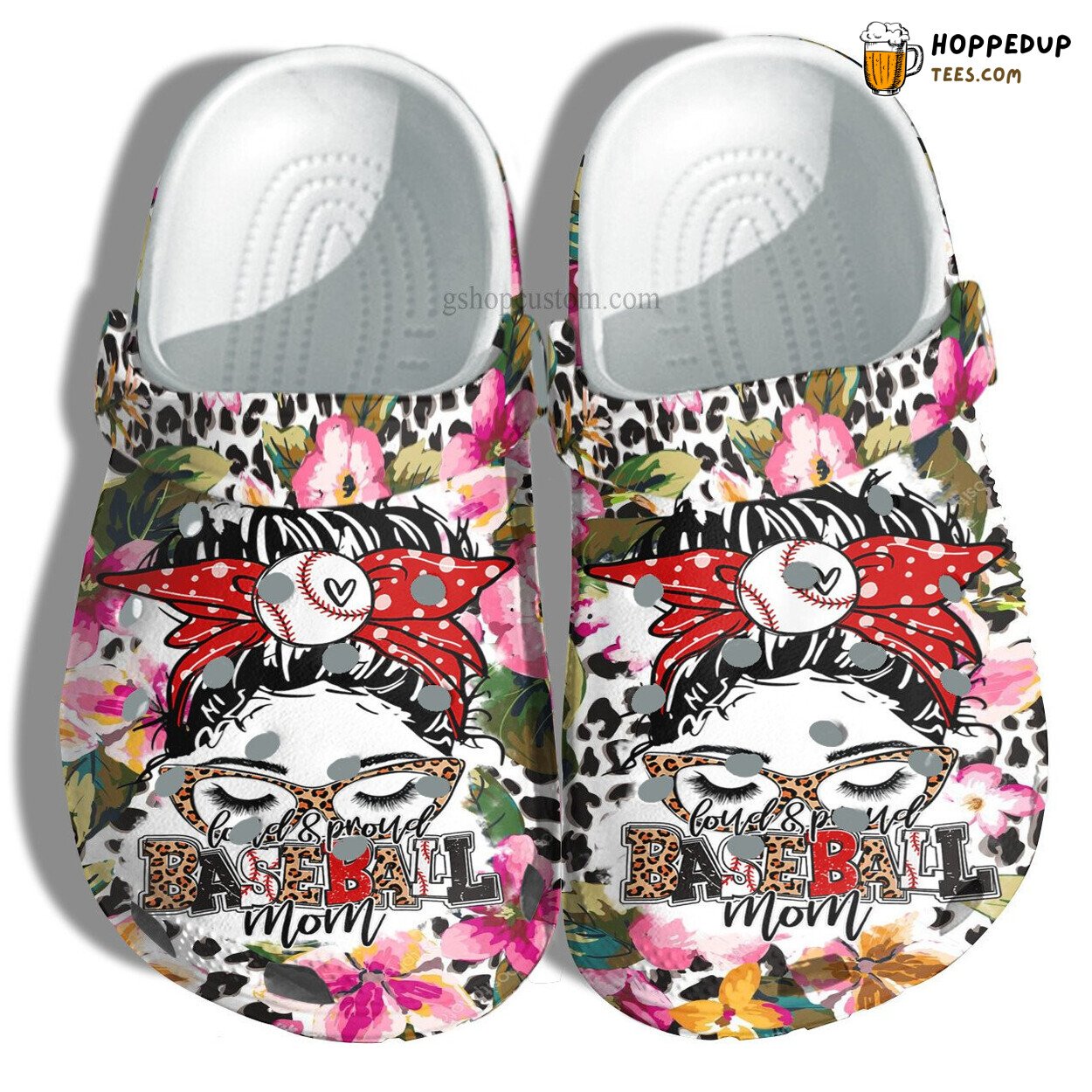 Baseball Mom Flower Cow Wife Grandma Theme Clogs Comfortable Shoes