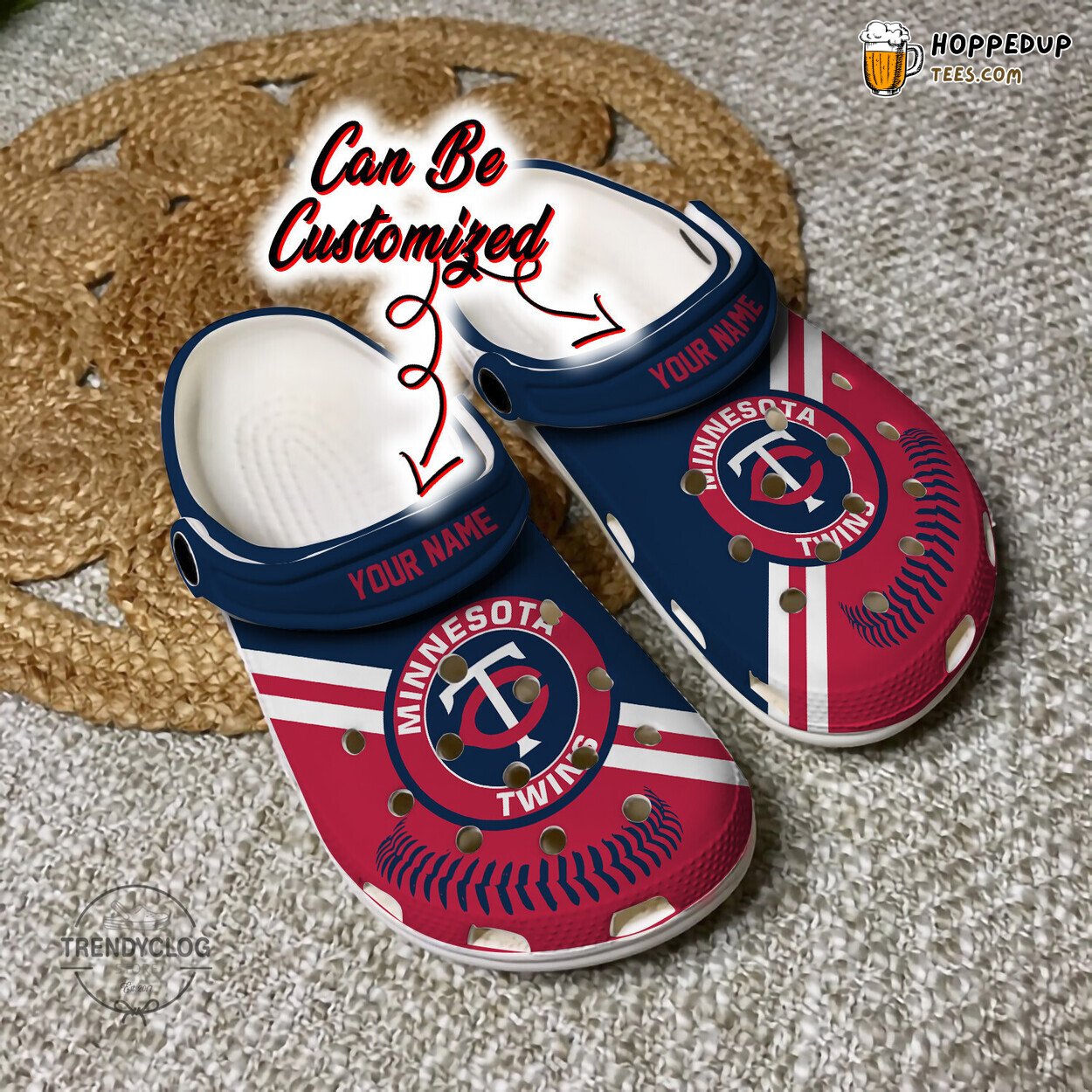 Baseball MTwins Logo Team Personalized Unique Comfortable Clog Shoes