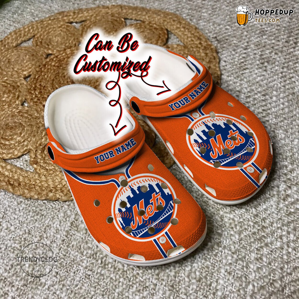 Baseball NY Mets Jersey Style Personalized Comfortable Unique Clogs