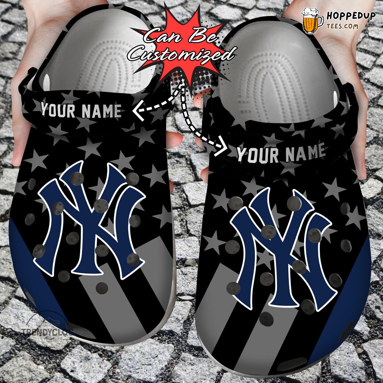 Baseball NY Yankees Star Flag Personalized Comfortable Unique Clogs