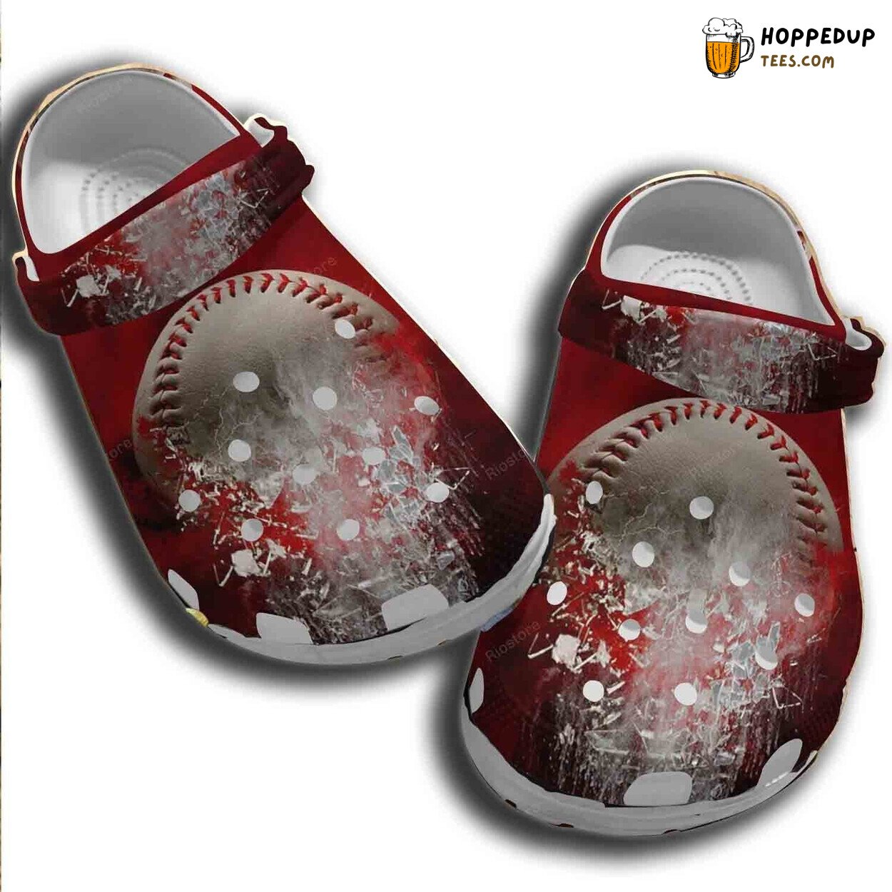 Baseball On Fire Theme Clogs Batter Girl Cool Custom Design Shoes