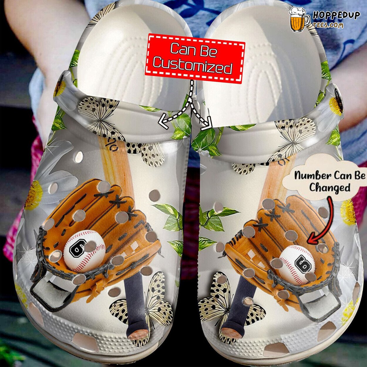 Baseball Personalized And Daisy Theme Comfortable Clogs Sports Shoes