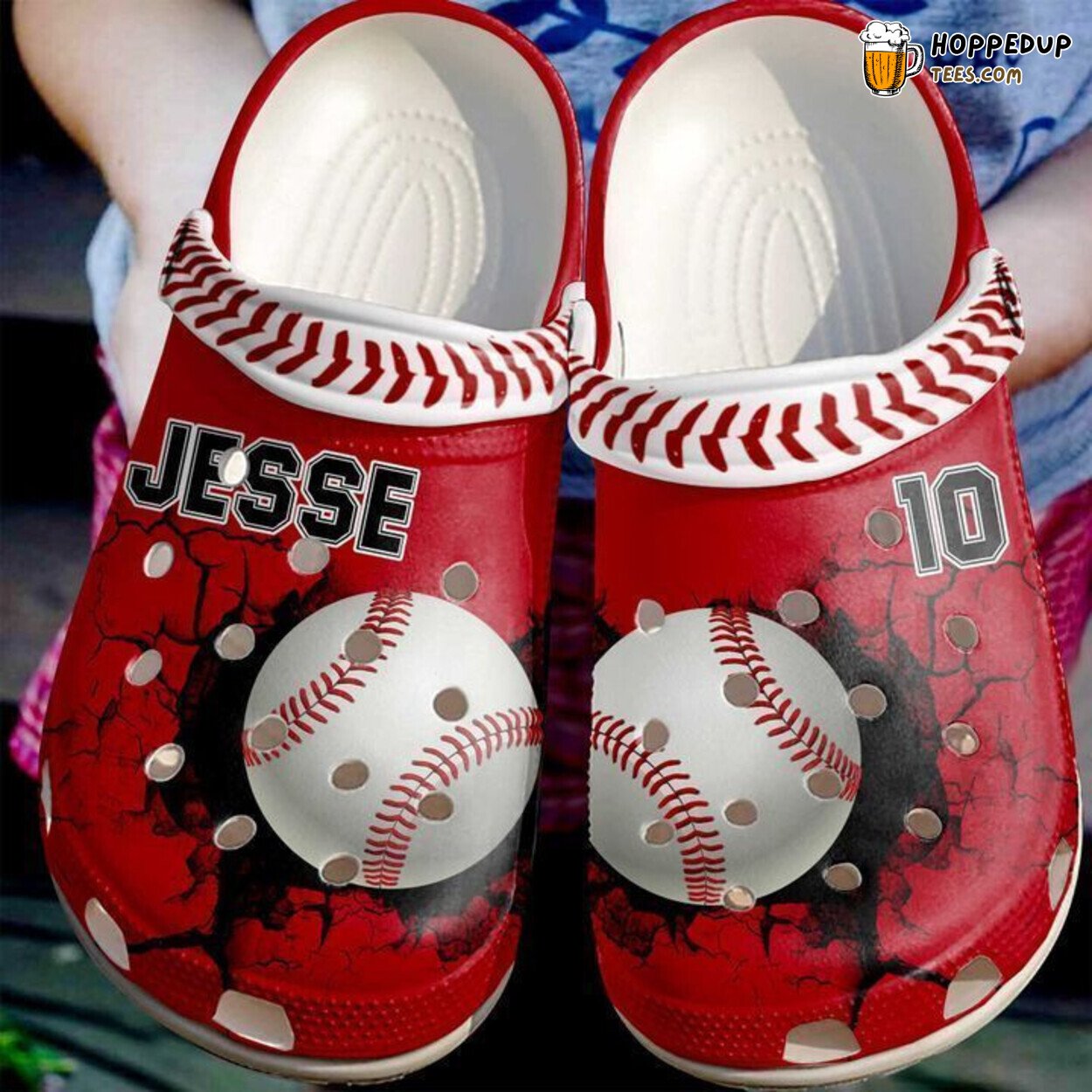 Baseball Personalized Crack Wall Classic Comfortable Clogs Sports Shoes
