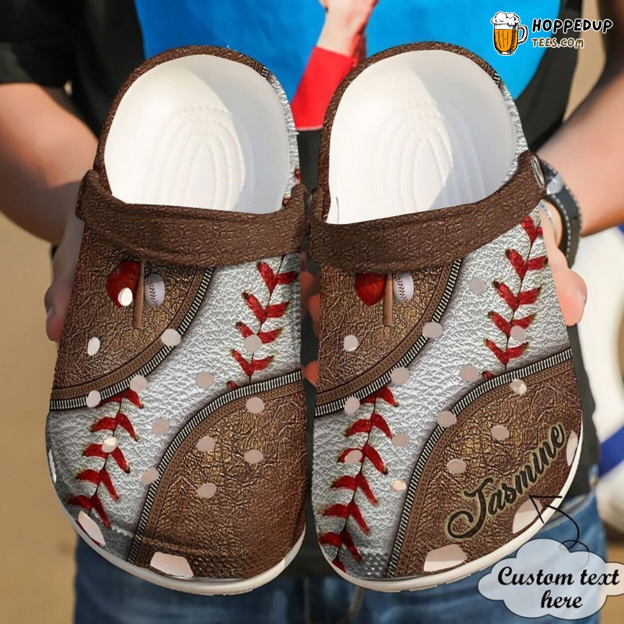 Baseball Personalized Leather Classic Comfortable Clogs Athletic Shoes