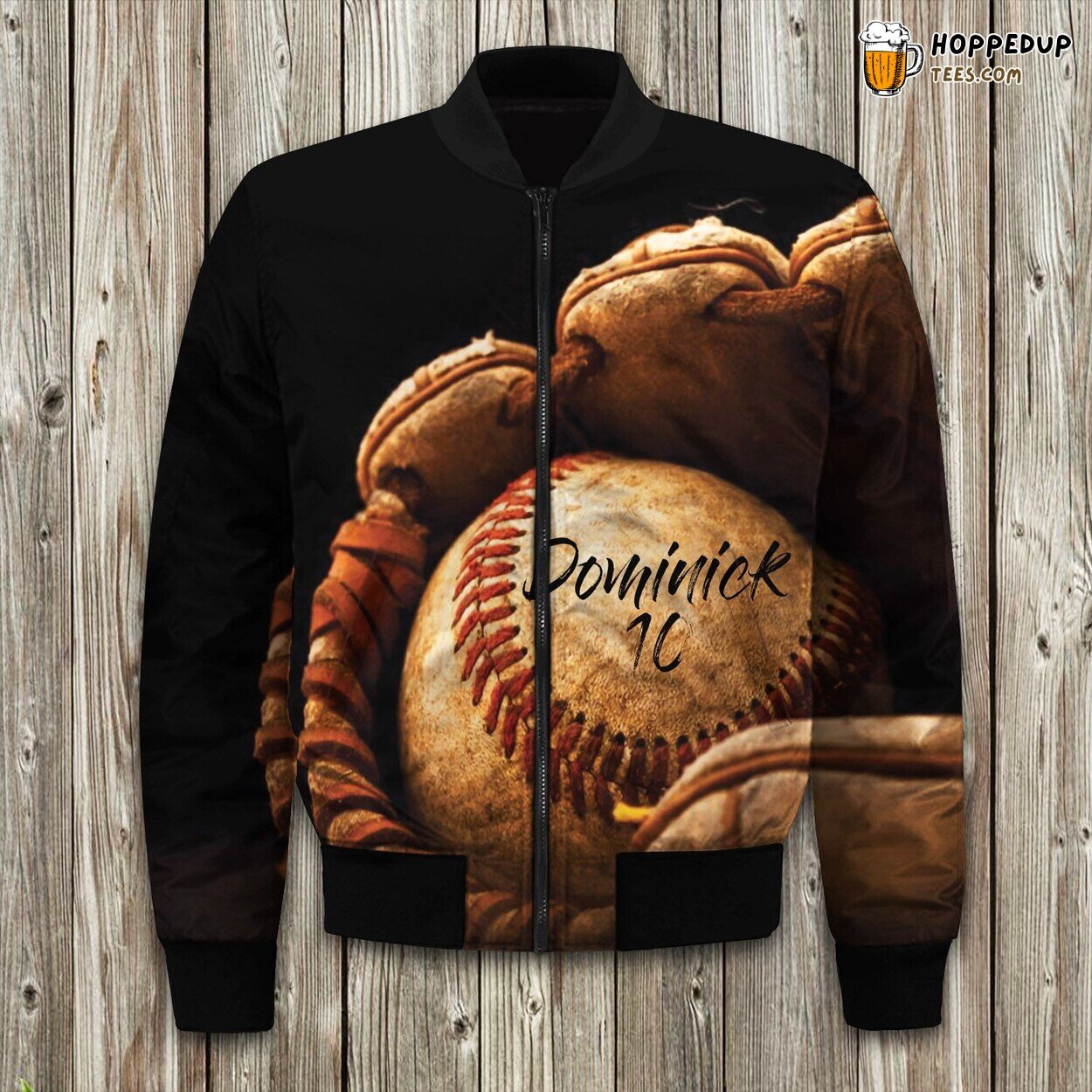 Baseball Personalized Name Bomber Jacket