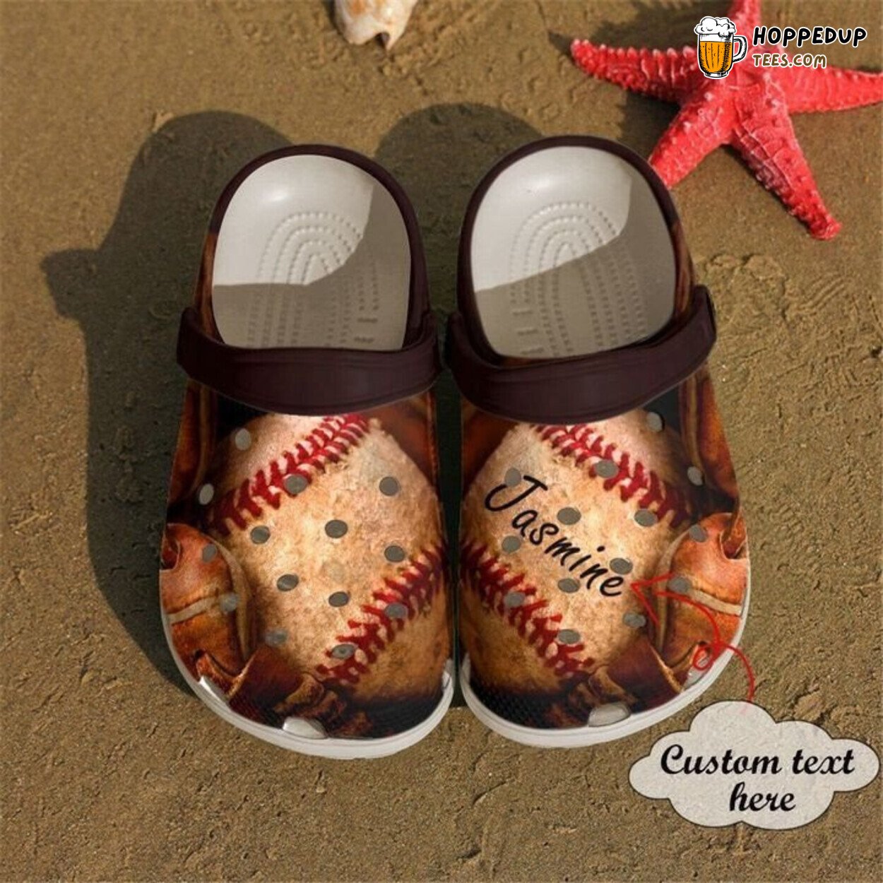 Baseball Personalized Retro Theme Comfortable Clogs Sports Footwear