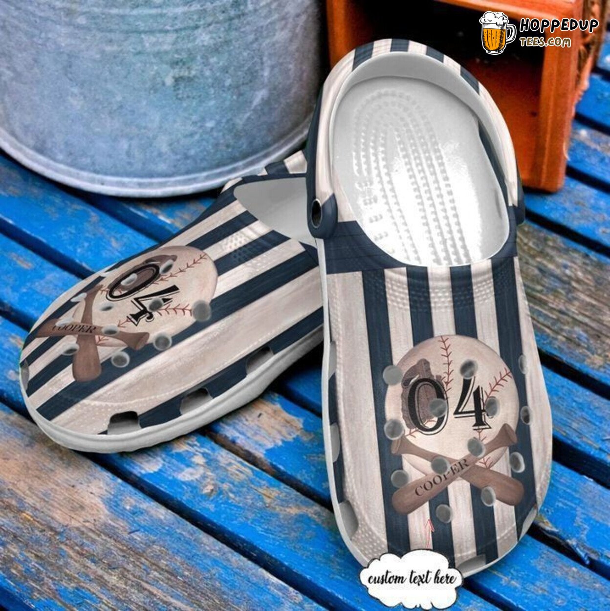 Baseball Personalized Vintage Theme Classic Comfortable Clogs Shoes Unique Design