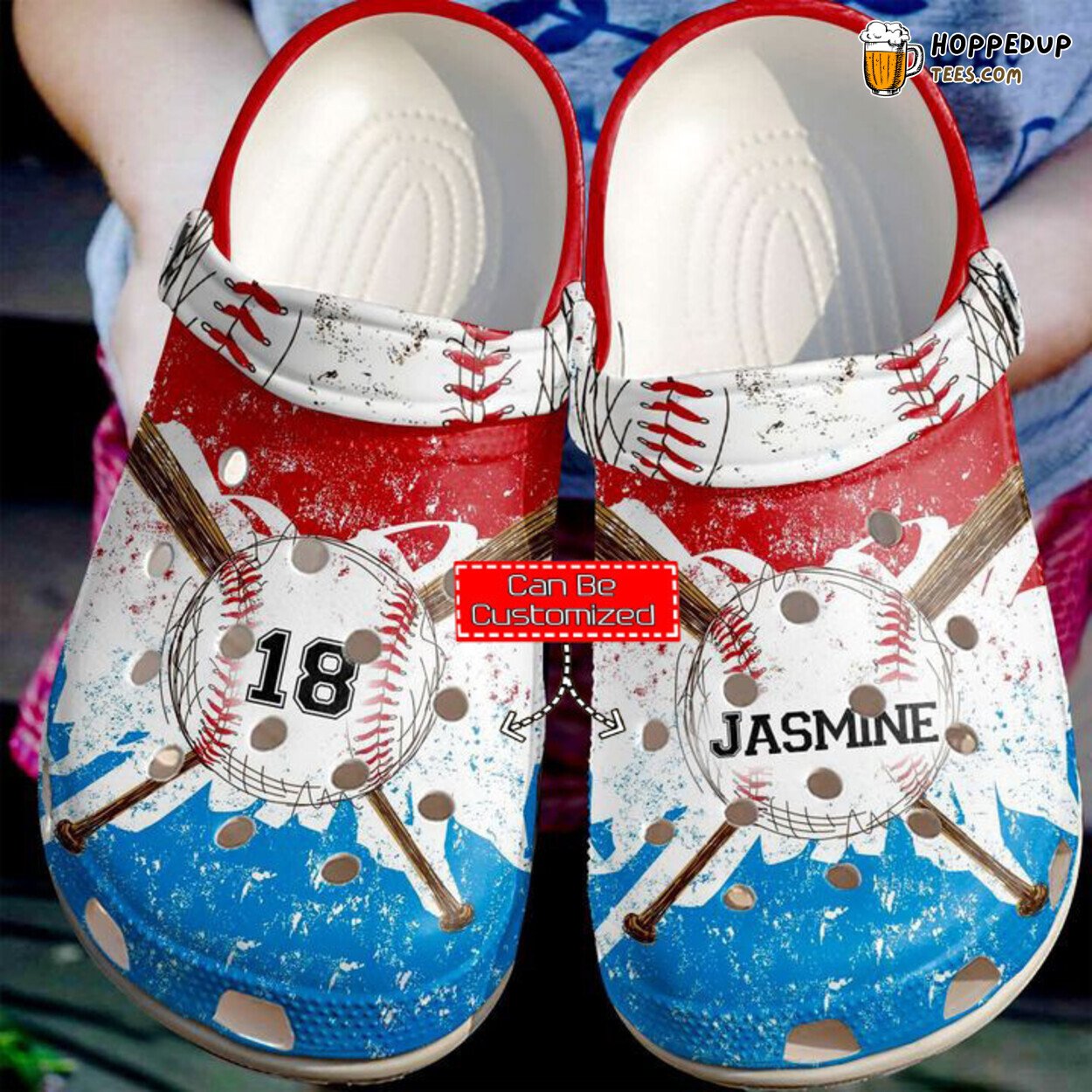 Baseball Personalized Watercolor Artistic Clog Shoes Unique Sports Fan Gift