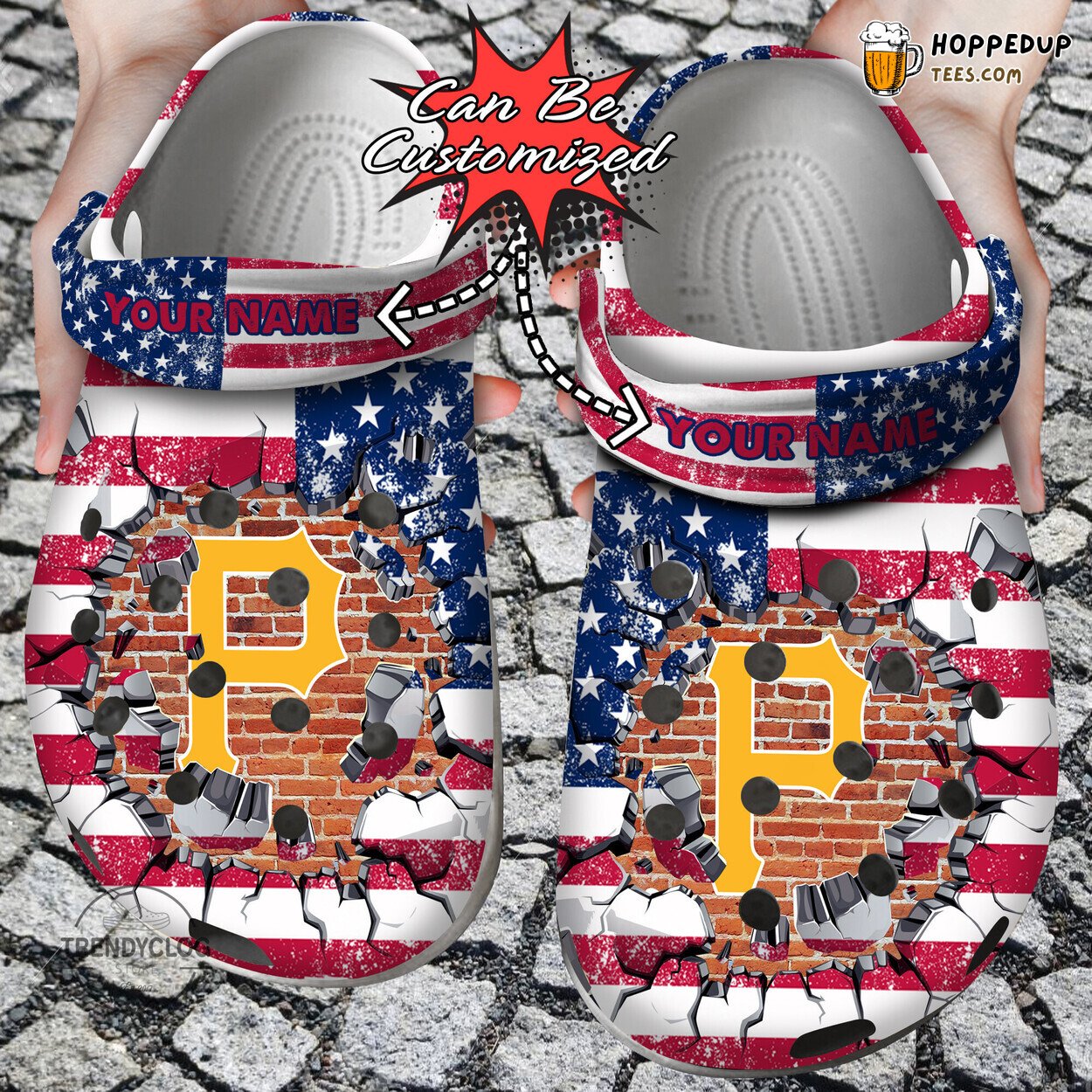 Baseball PPirates Flag Wall Breaking Personalized Comfortable Clogs