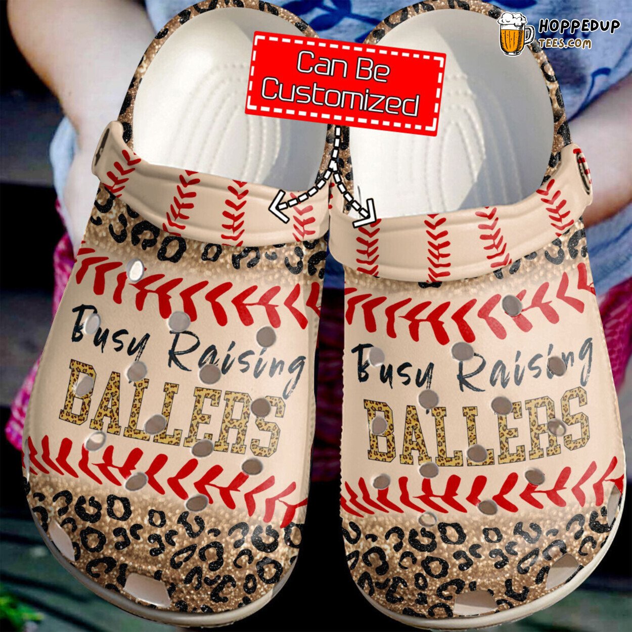 Baseball Raising Ballers Themed Comfortable Clog Shoes for Sports Parents