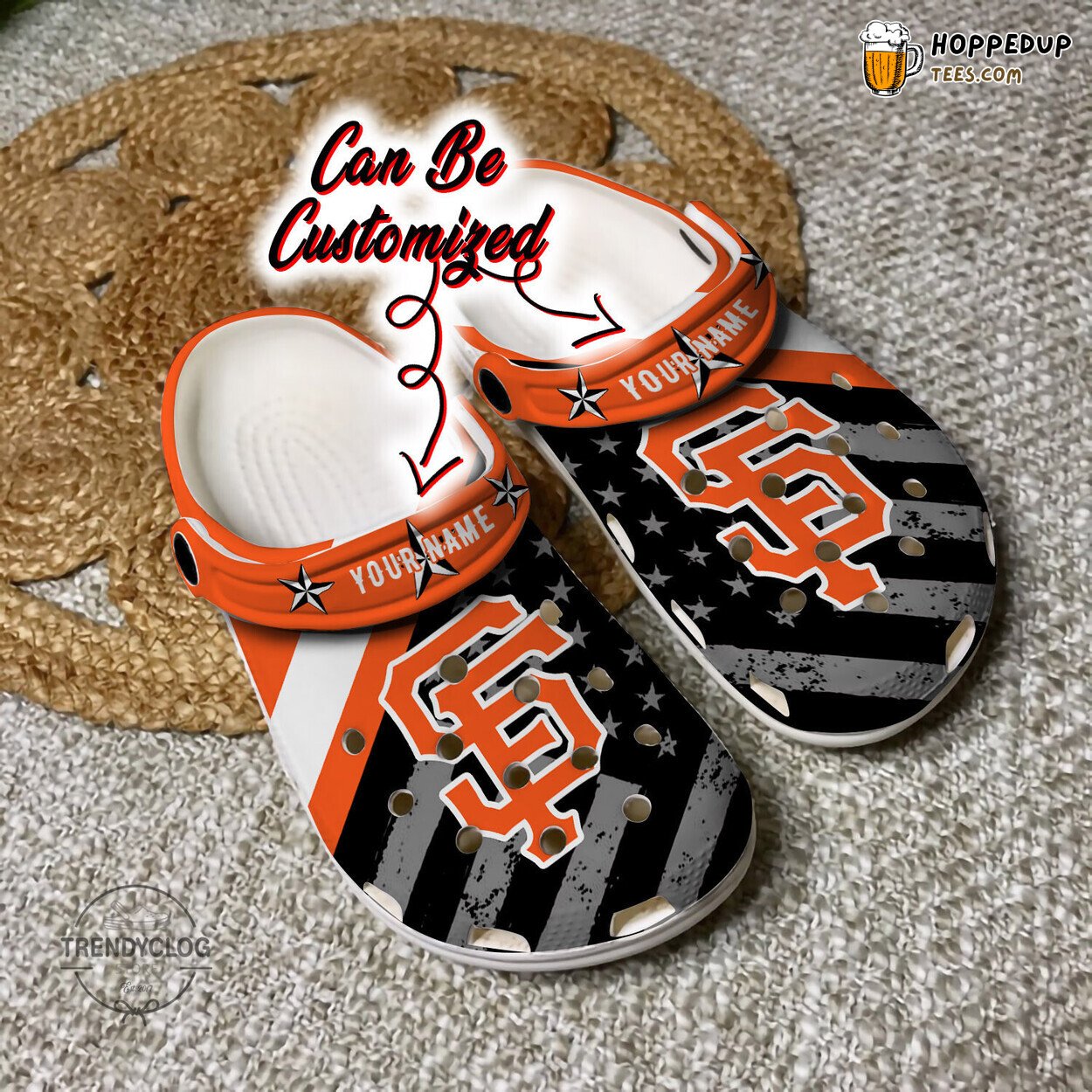 Baseball SF Giants Flag American Personalized Comfortable Clog Shoes