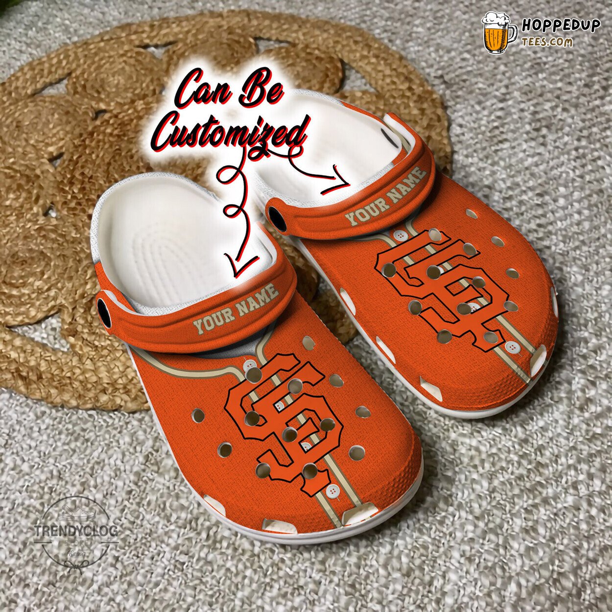 Baseball SF Giants Jersey Style Personalized Clog Shoes Unique