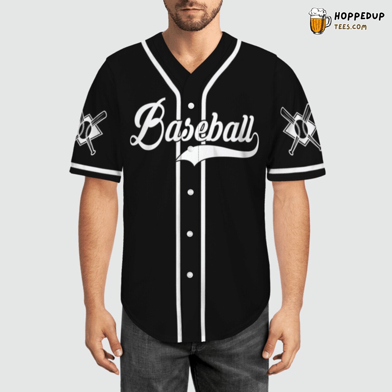 Baseball Skull Player Baseball Tee Jersey Shirts 3D