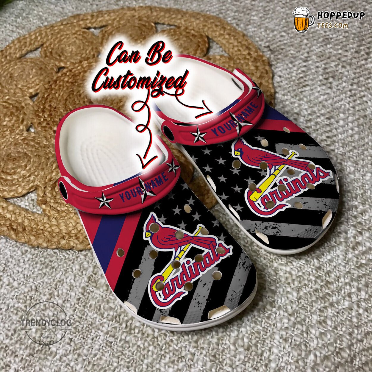 Baseball St Cardinals Flag American Personalized Comfortable Clogs