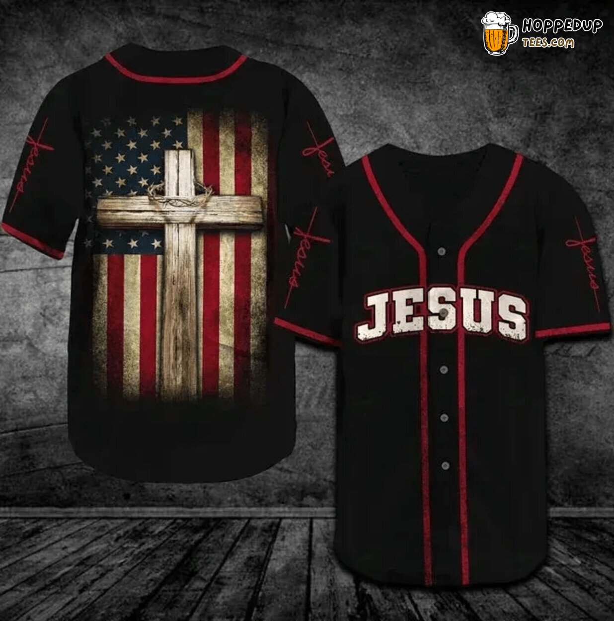 Baseball Tee Jesus and America Amazing Baseball Jersey