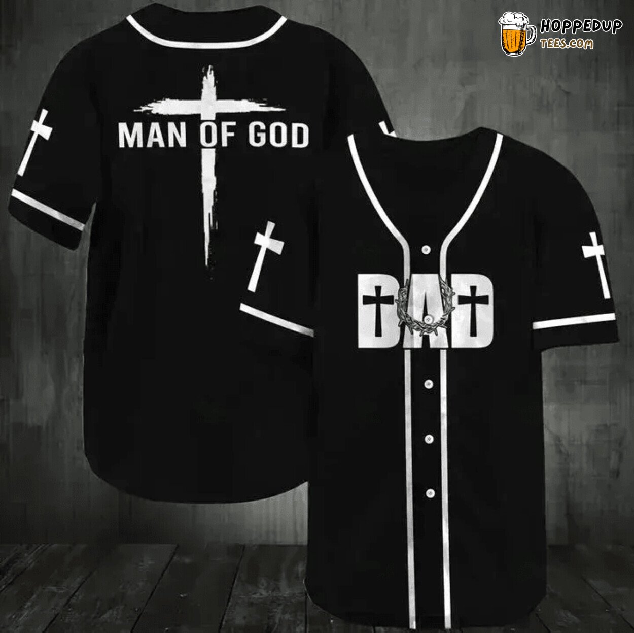 Baseball Tee Jesus Dad is man of God Baseball Jersey