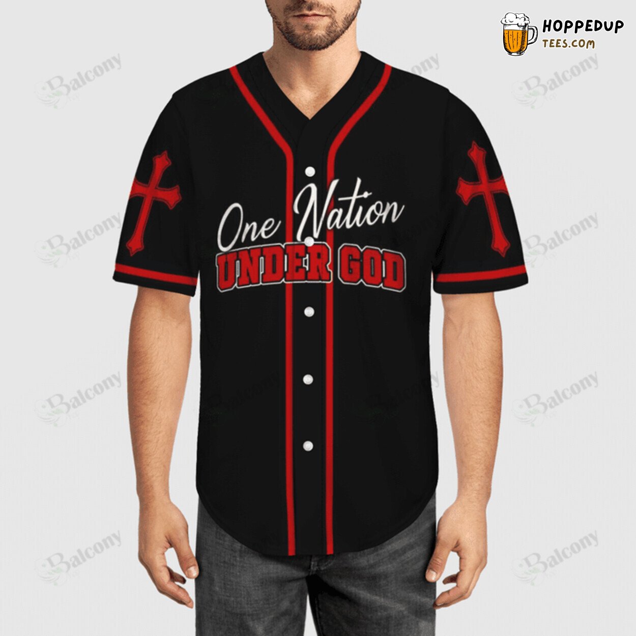 Baseball Tee Jesus Eagle and the US One nation under god Baseball Jersey