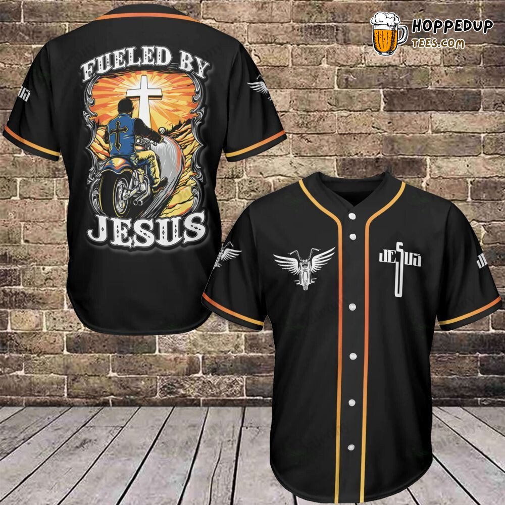 Baseball Tee Jesus Fueled by Jesus Baseball Jersey
