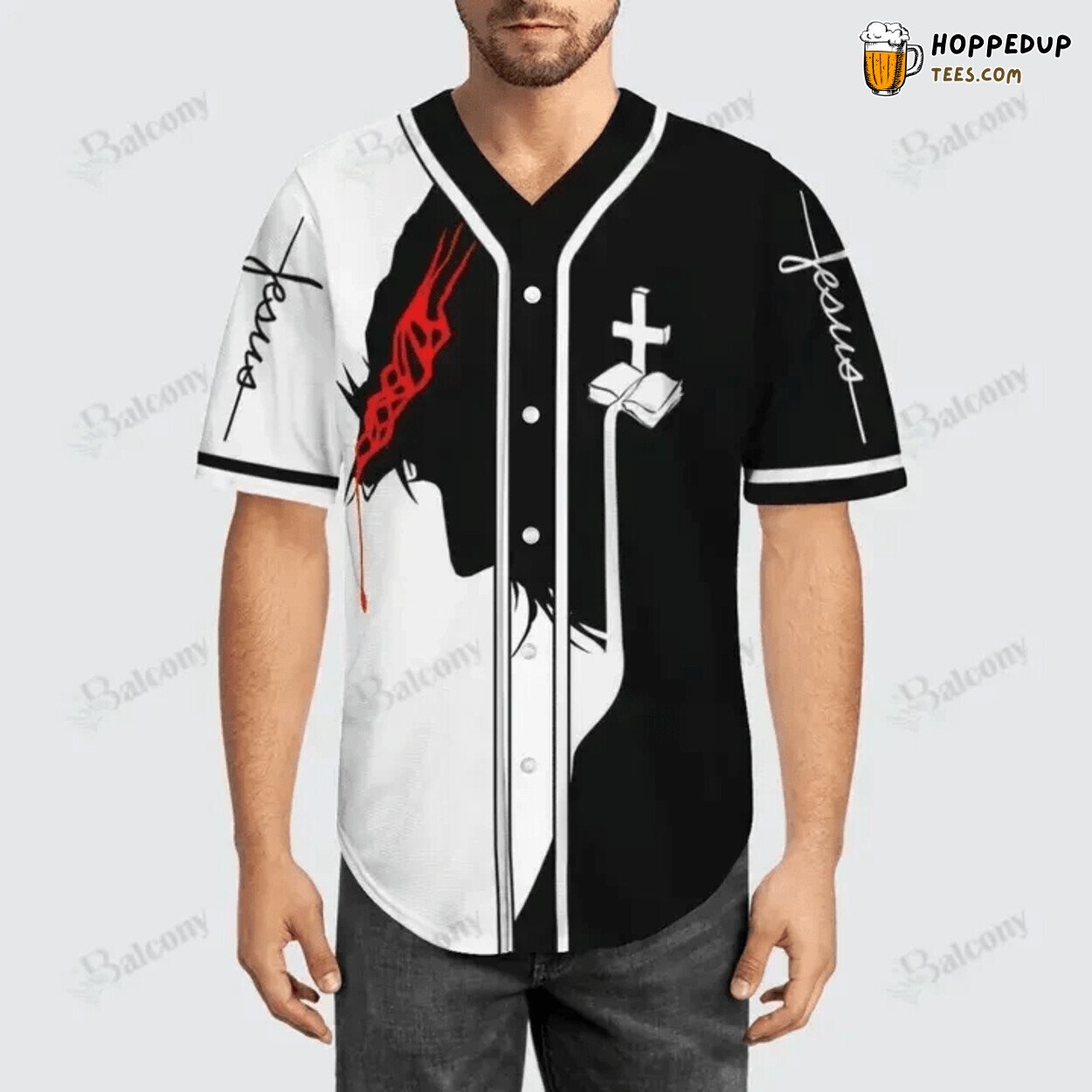 Baseball Tee Jesus God will protect me Baseball Jersey