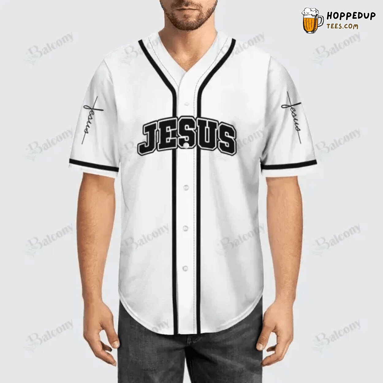 Baseball Tee Jesus He has my back Baseball Jersey