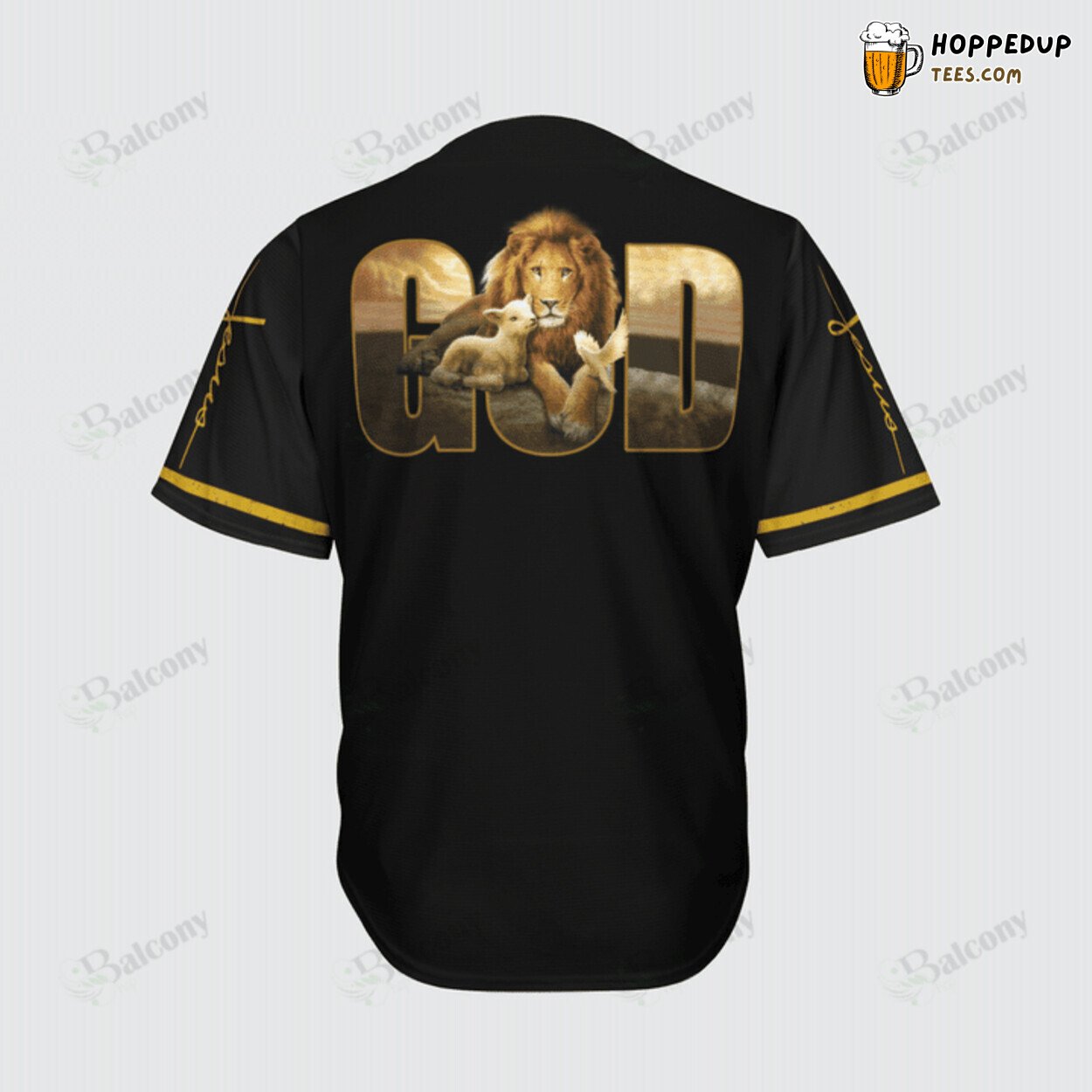 Baseball Tee Jesus Lion And Lamb Baseball Jersey