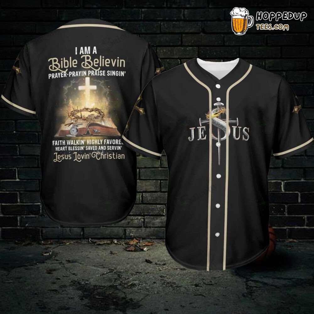 Baseball Tee Jesus Loving Christian Baseball Jersey