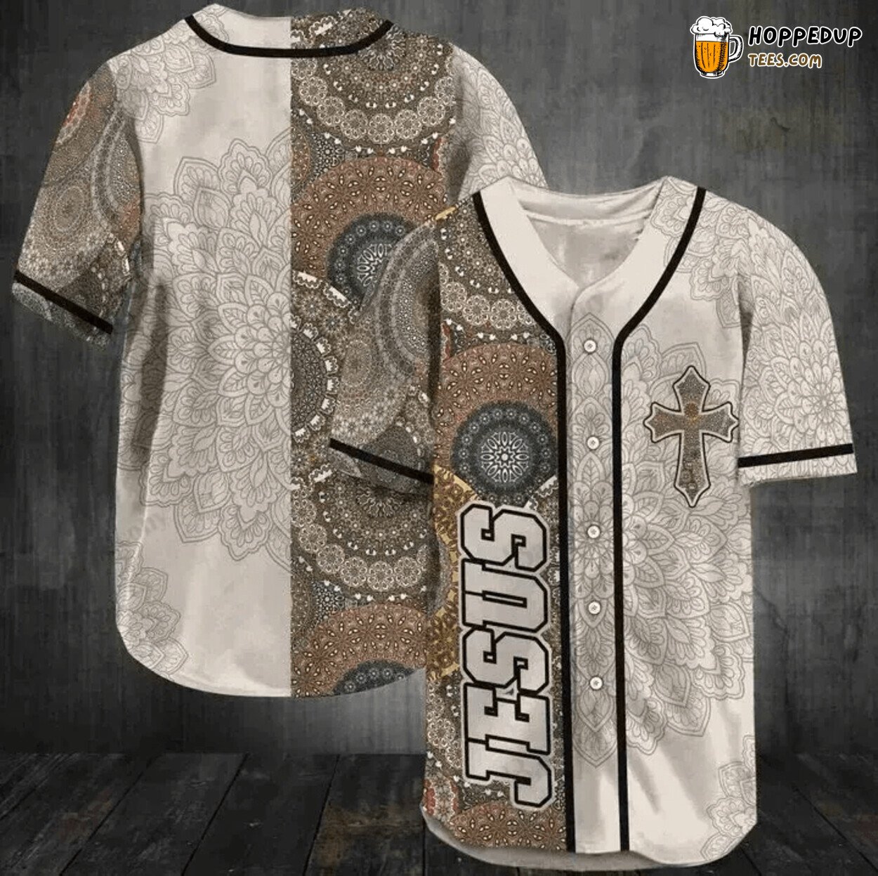 Baseball Tee Jesus Mandala design Baseball Jersey