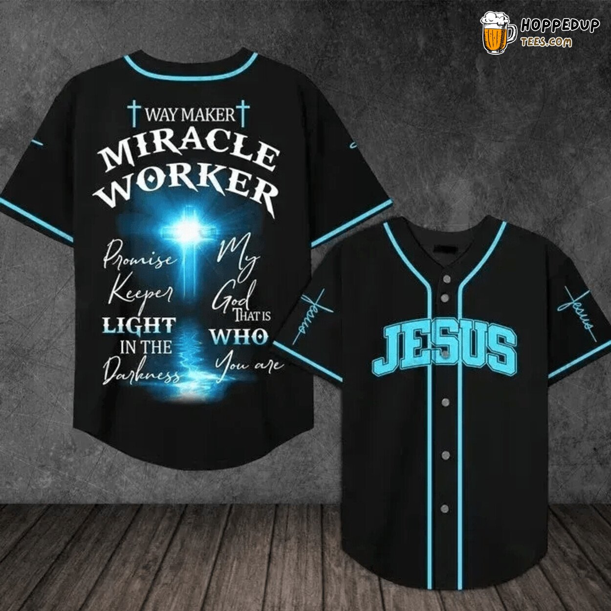 Baseball Tee Jesus My god is the light in the dark Awesome cross Baseball Jersey
