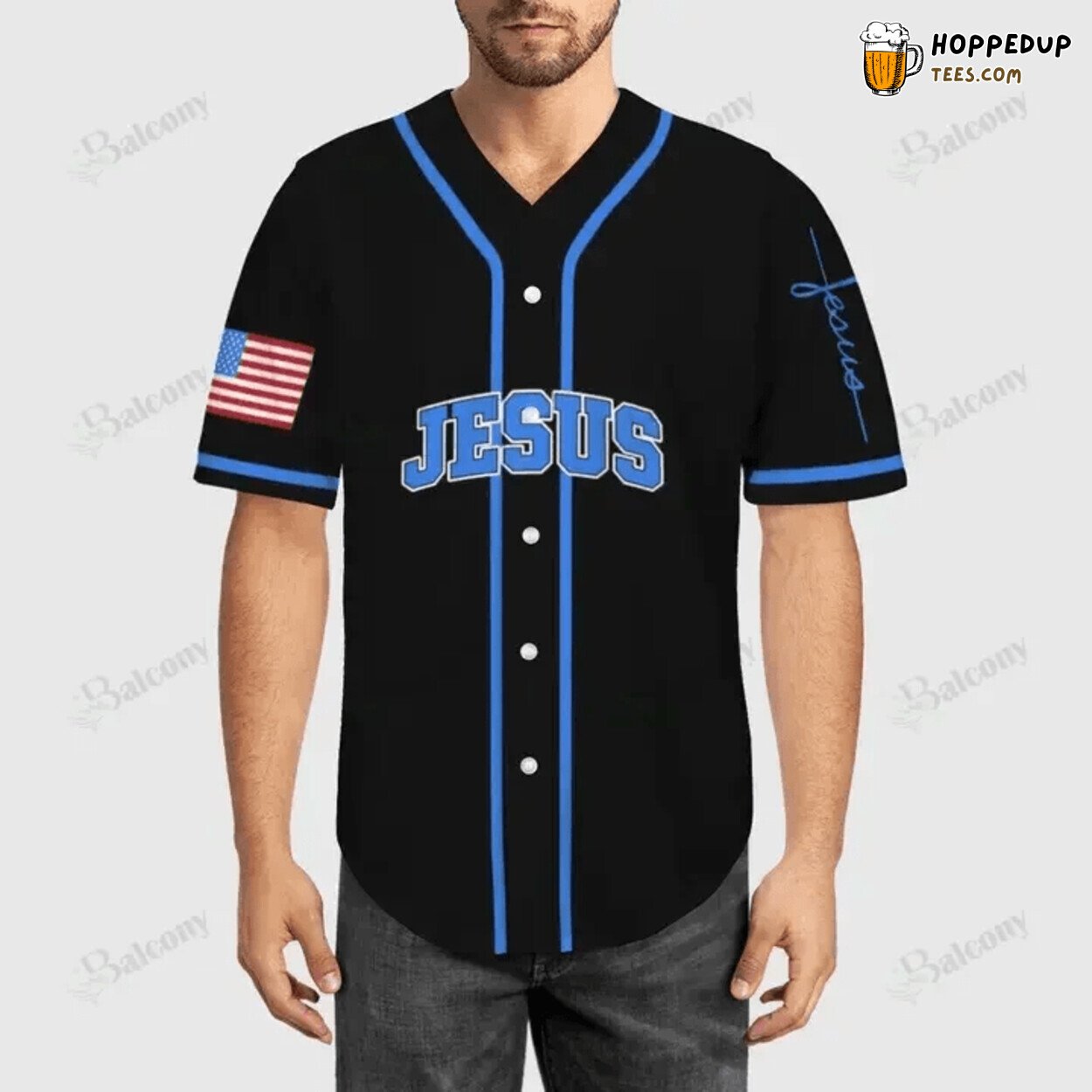 Baseball Tee Jesus One nation under God the Amazing Eagle Baseball Jersey