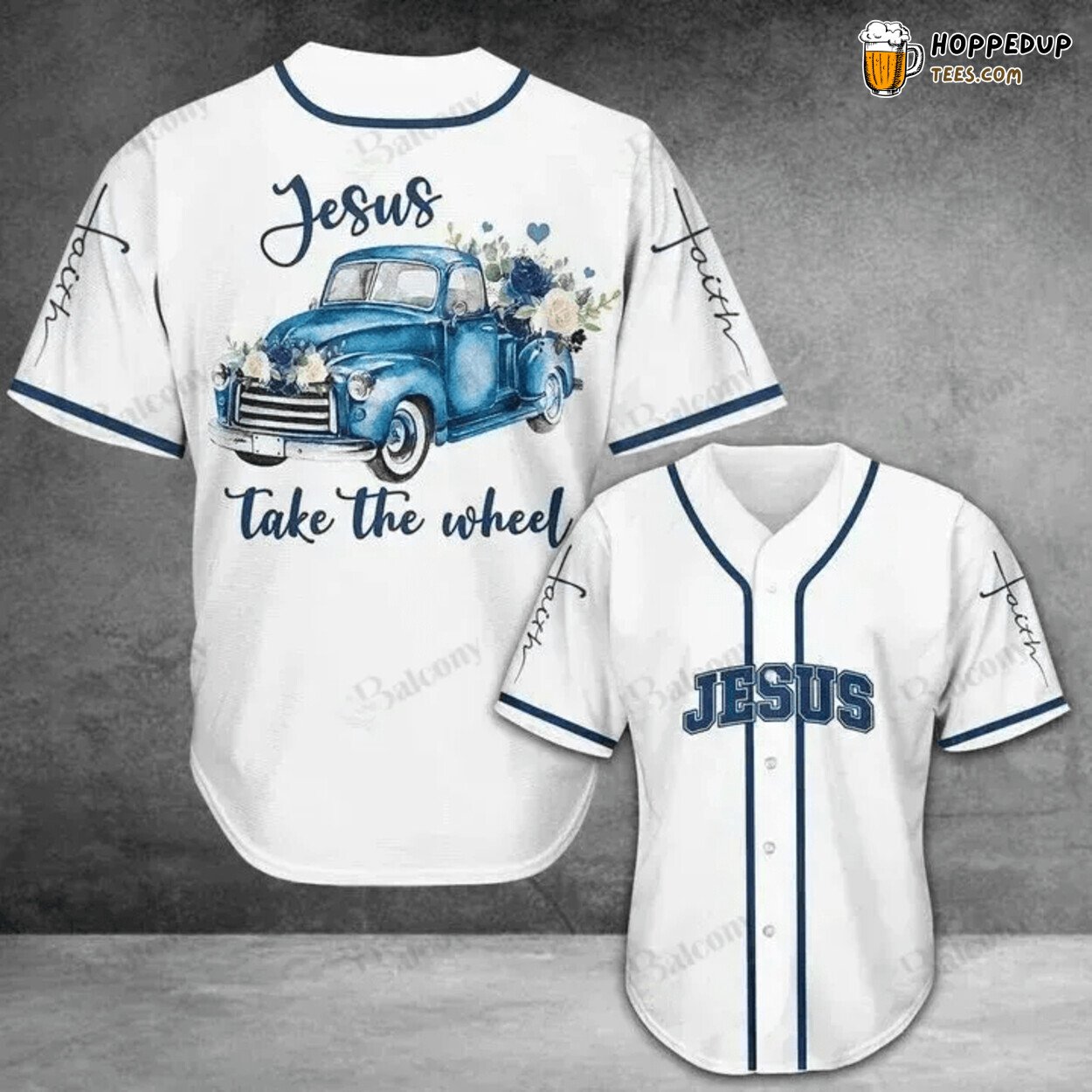 Baseball Tee Jesus takes the wheel Baseball Jersey