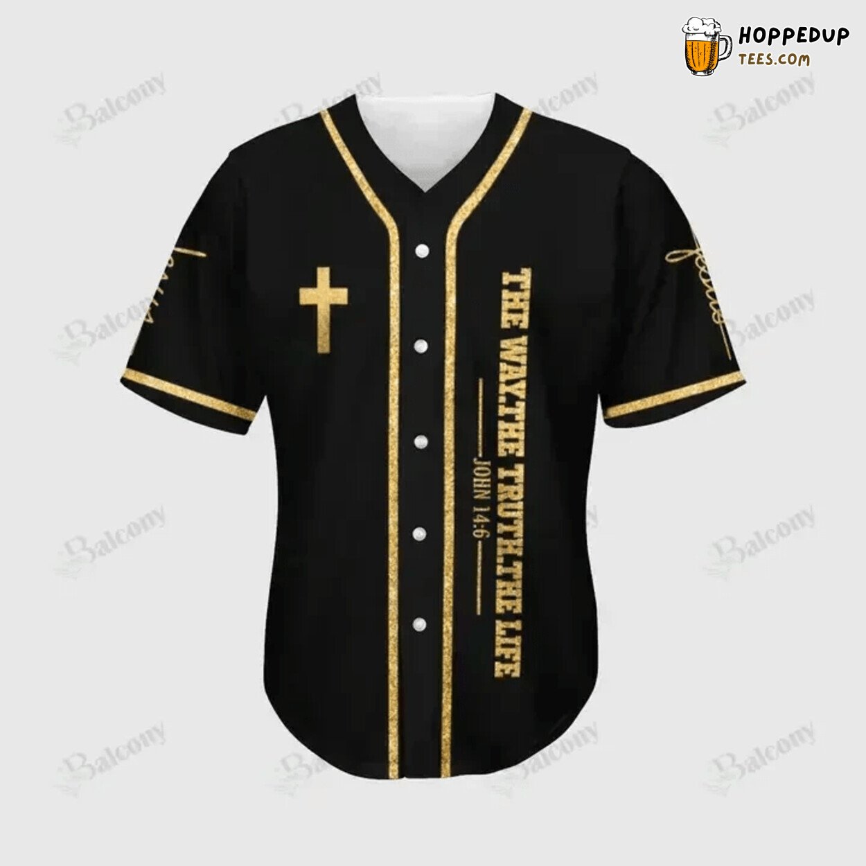 Baseball Tee Jesus The Way The Truth The Life Glitter Baseball Jersey