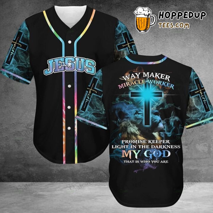 Baseball Tee Jesus Way maker miracle worker promise keeper Baseball Jersey