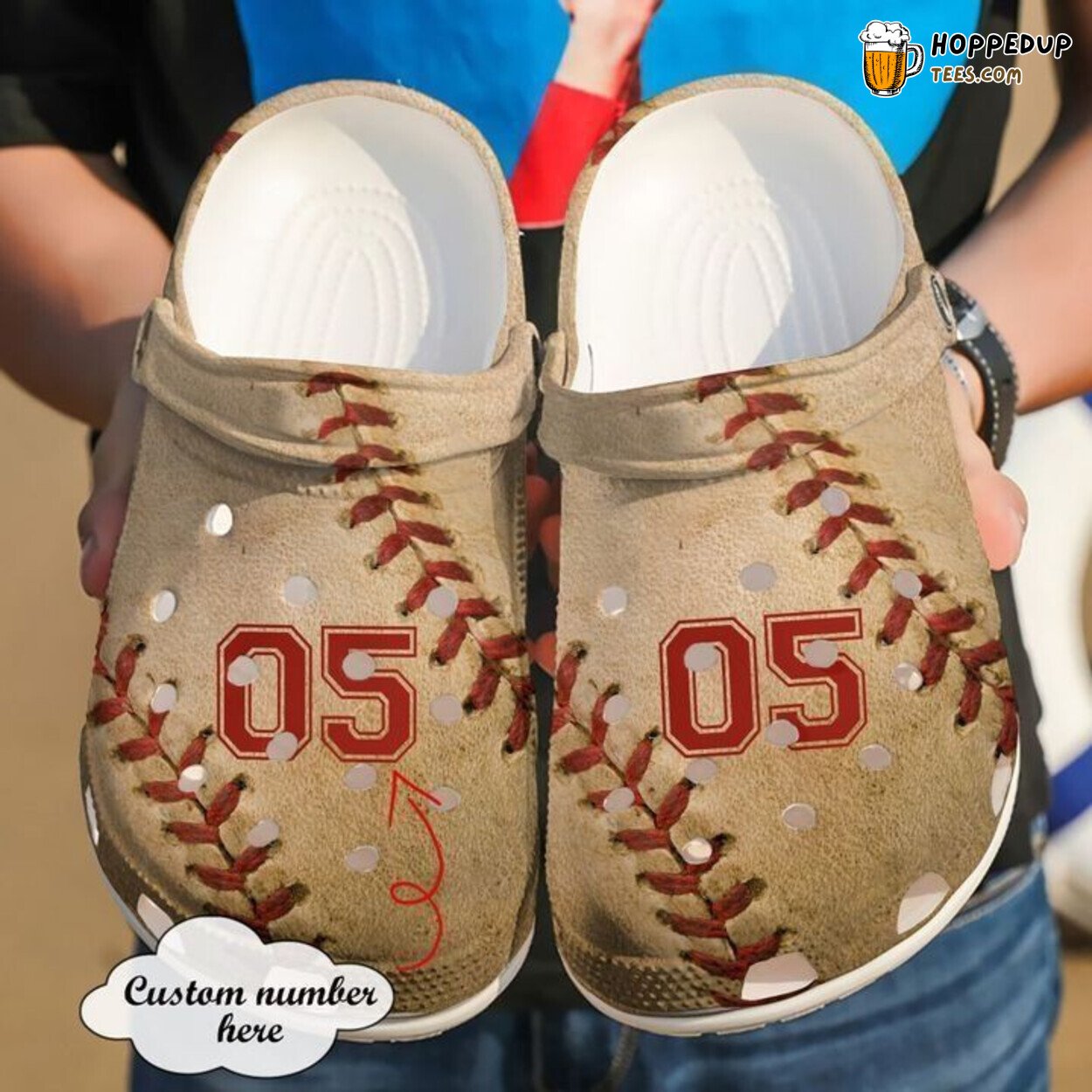 Baseball Texture Personalized Classic Comfortable Unique Clogs Shoes
