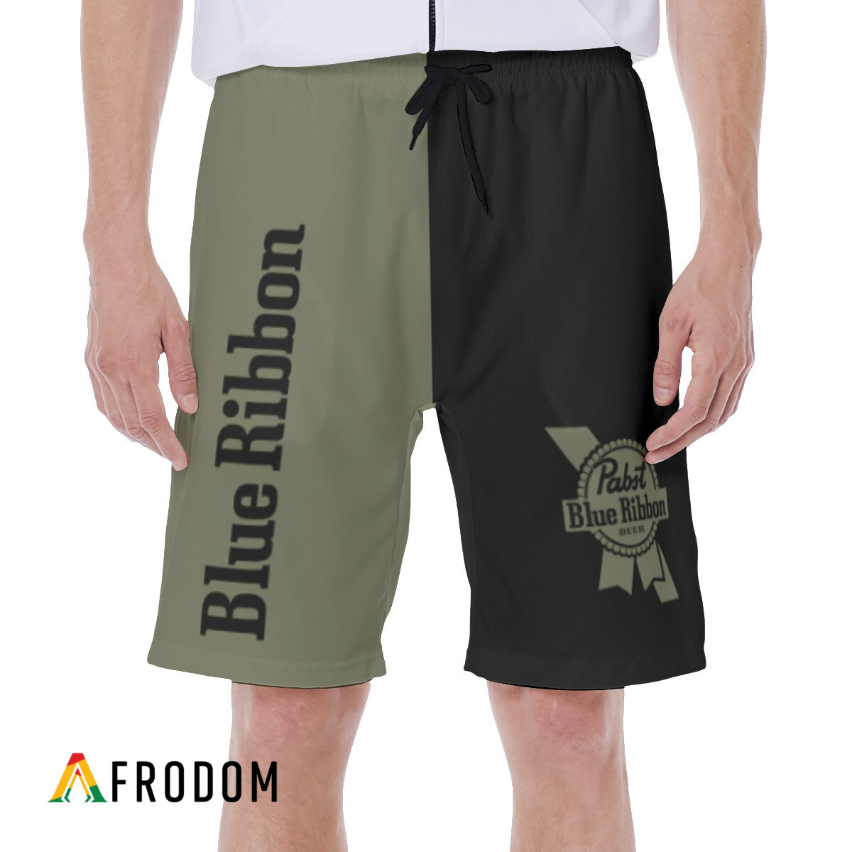 Basic Pabst Blue Ribbon Hawaiian Shorts PBR Swim Trunks HU