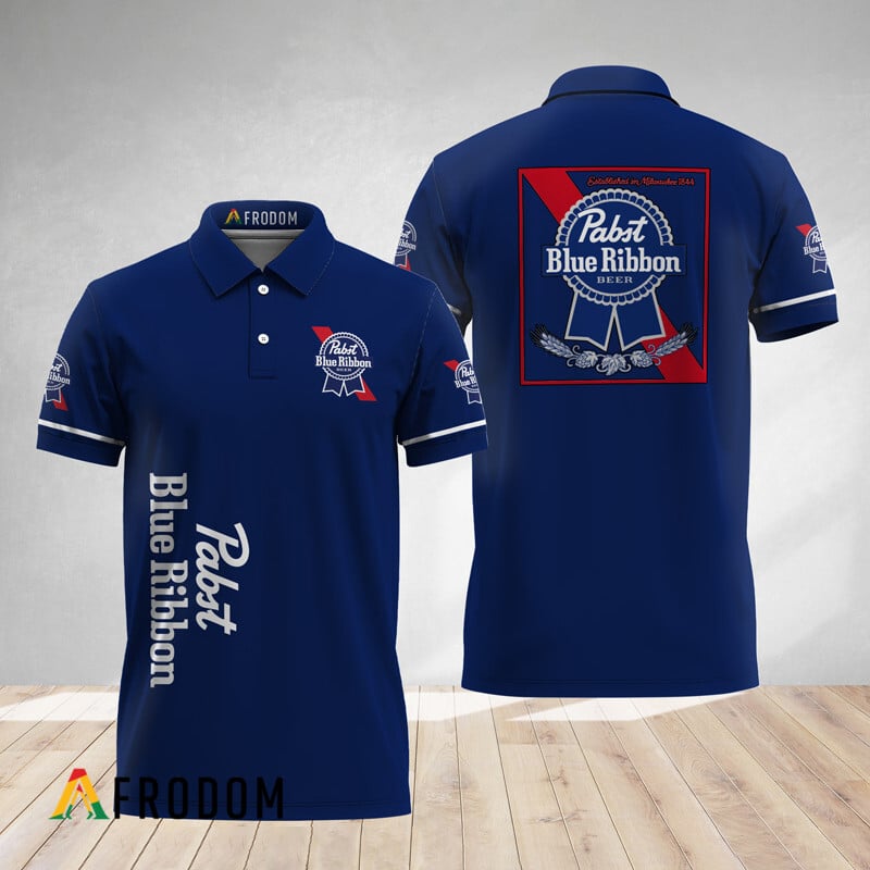 Basic Pabst Blue Ribbon Polo Shirt HU