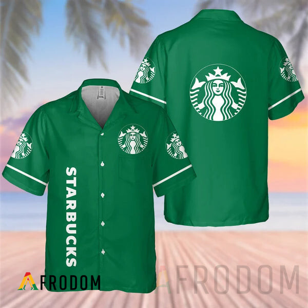 Basic Printed Green Starbucks Hawaii Shirt HU