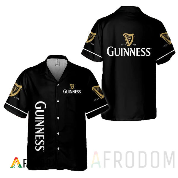 Basic Printed Guinness Hawaii Shirt HU