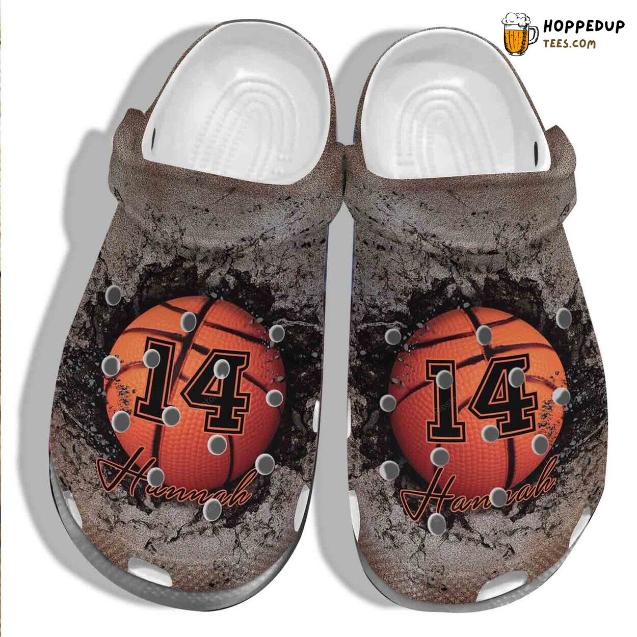 Basketball 3D Custom Name Number Funny Themed Comfortable Clog Shoes